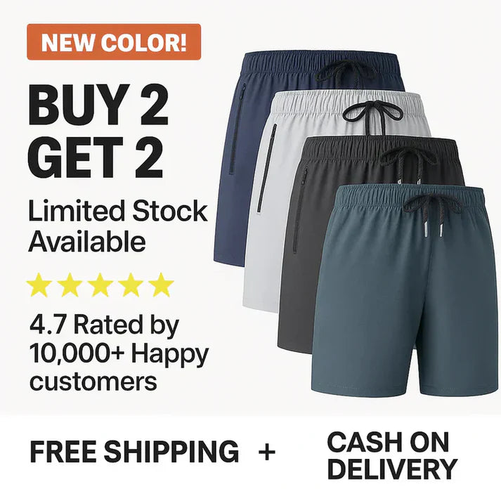 BUY 2 GET2 FREE Men's Stretchable Cotton Shorts